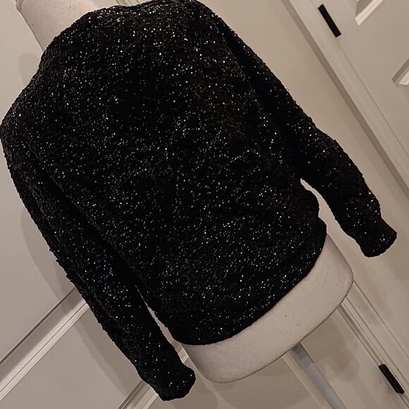 Vintage 1950's Theo Miles sequined sweater handmade in British Hong Kong - Picture 4 of 12